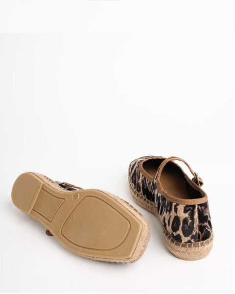 Flora Leopard Velvet Espadrille - shopatstocks