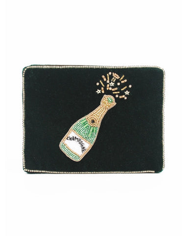 GREEN CHAMPAGNE SMALL POUCH