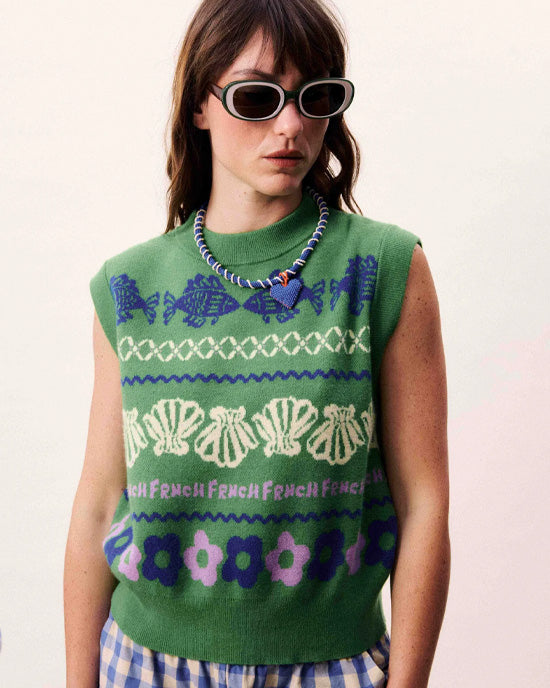 Johan Knit Vest Green - shopatstocks