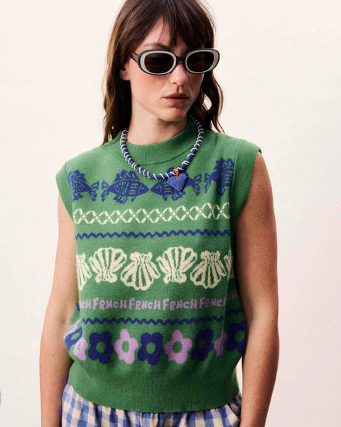 Johan Knit Vest Green - shopatstocks