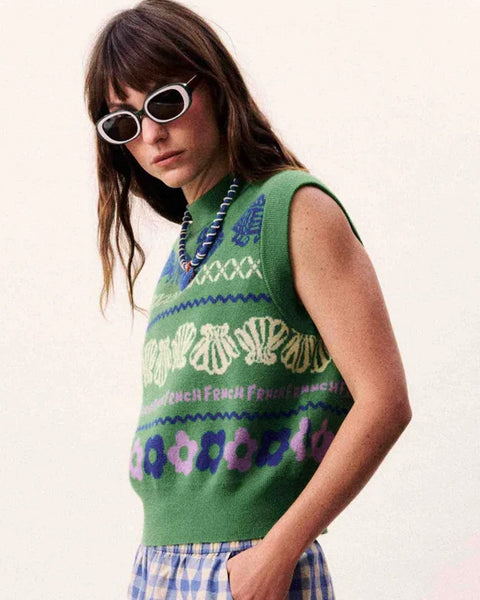 Johan Knit Vest Green - shopatstocks