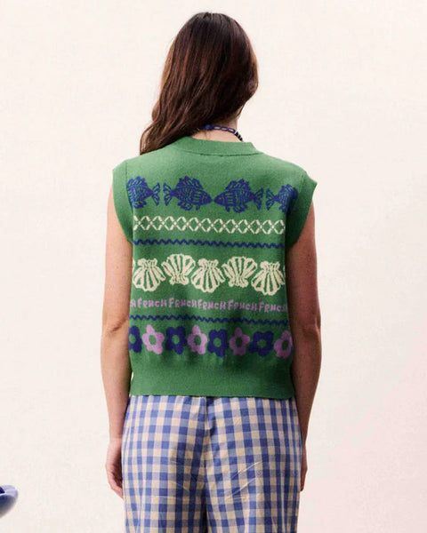 Johan Knit Vest Green - shopatstocks