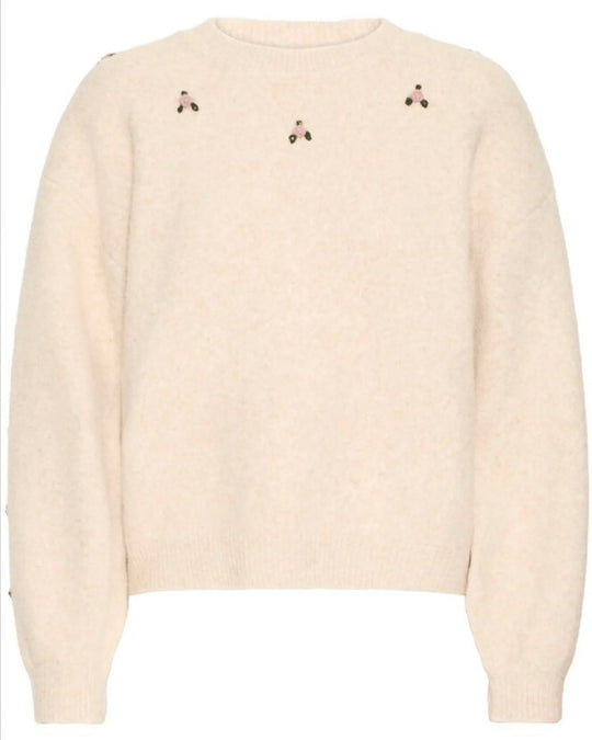Irmorris Birch Jumper w Floral Detail