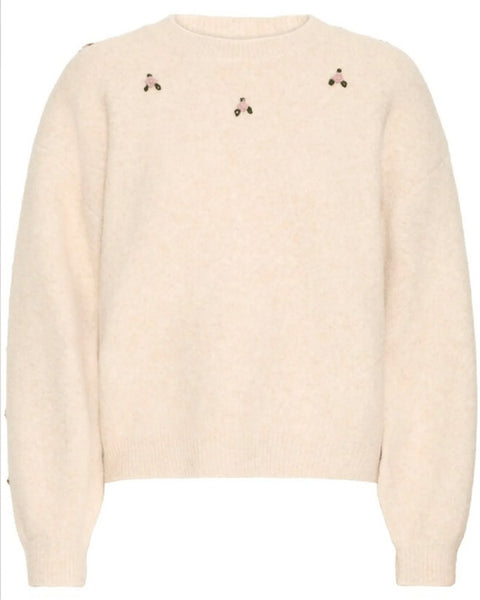 Irmorris Birch Jumper w Floral Detail