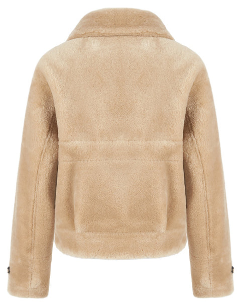 Faux Fur Jacket Camel