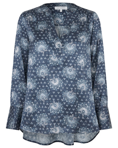 Jennifer Silk Blouse Ikebana