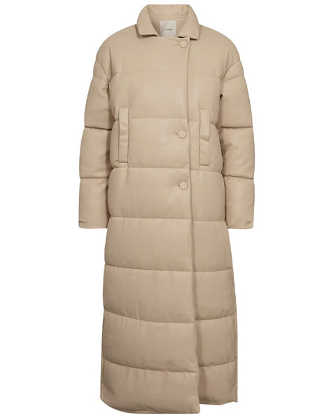 Jules Faux Down Coat Chalk Beige