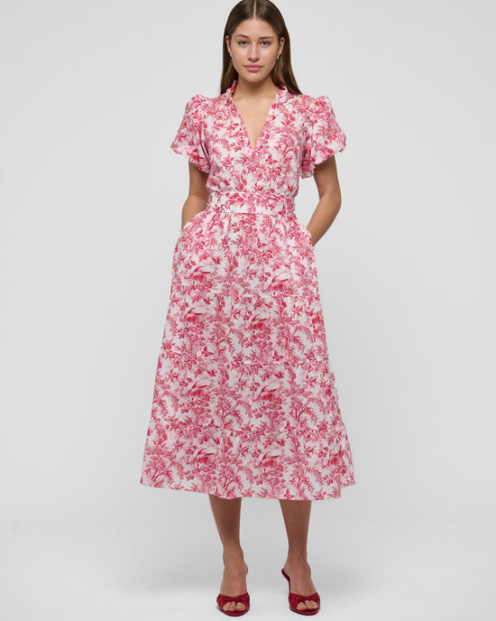 Katinka Dress Imperial Garden Red - shopatstocks