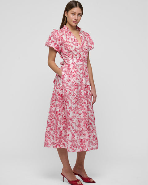 Katinka Dress Imperial Garden Red - shopatstocks