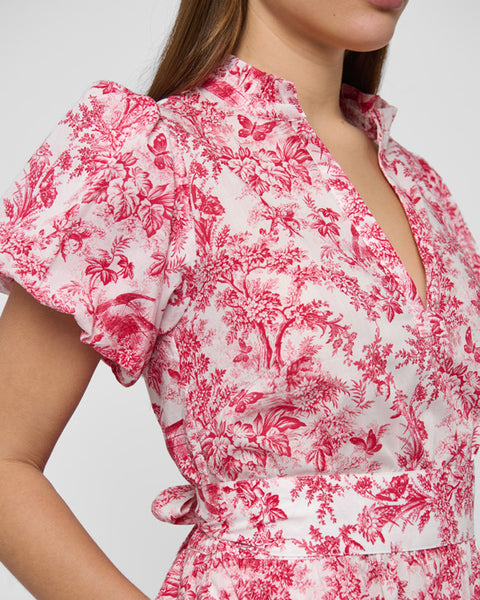 Katinka Dress Imperial Garden Red - shopatstocks