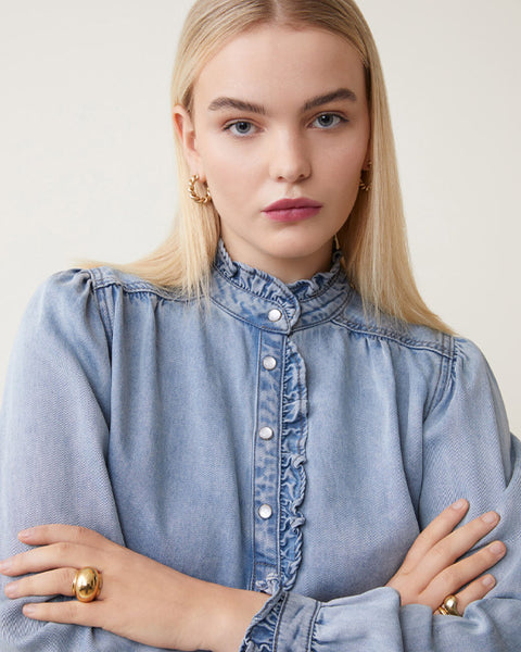 Laura Blouse Denim Blue