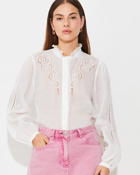 Leony Blouse White