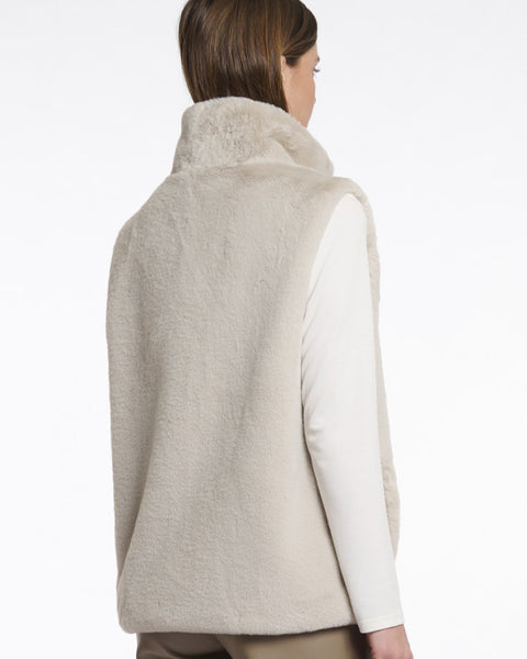 Lison Faux Fur Waistcoat Birch