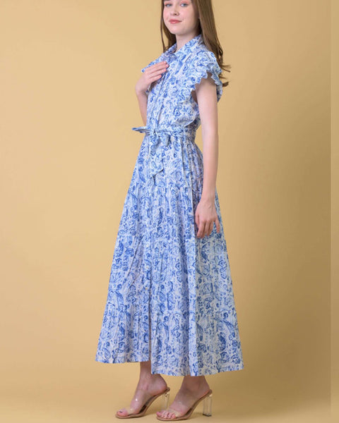 Longbeach Dress  Cleo Blue