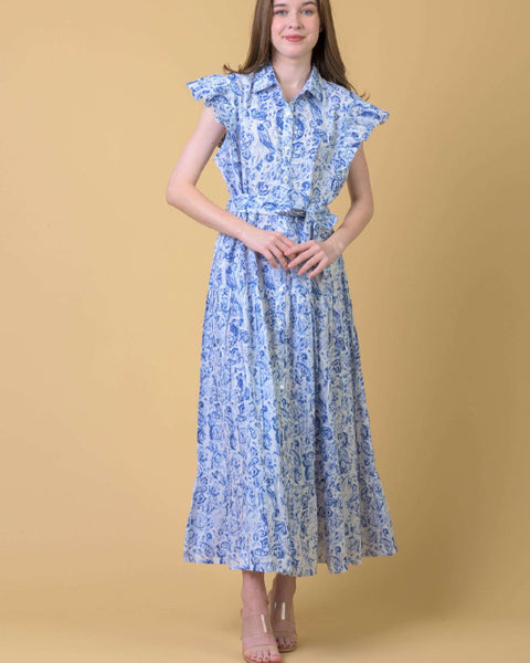Longbeach Dress  Cleo Blue