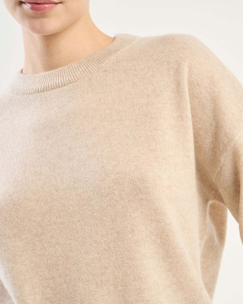 Mapoupette Cashmere Crew Jumper Beige Chine