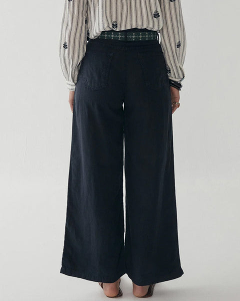 Marisa Linen Trousers Navy