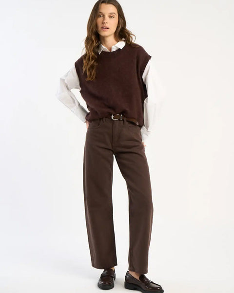 Marta Crew Cashmere Vest Mocha