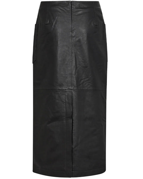 Melanie Leather Pocket Skirt