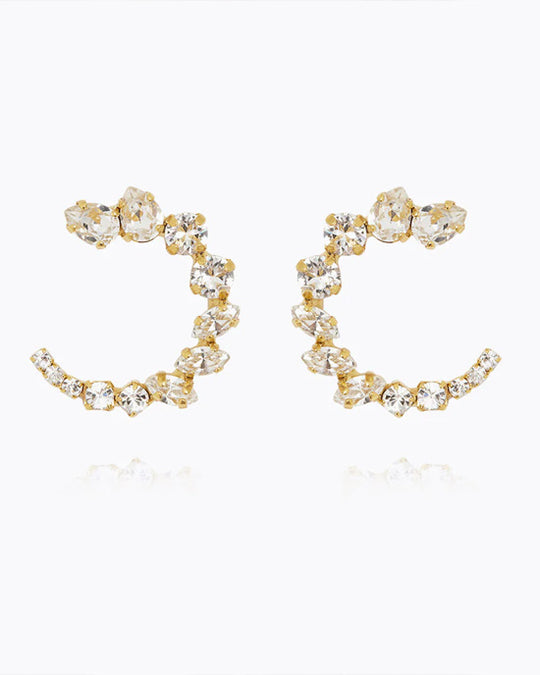 Mini Angie Earrings Gold Crystal