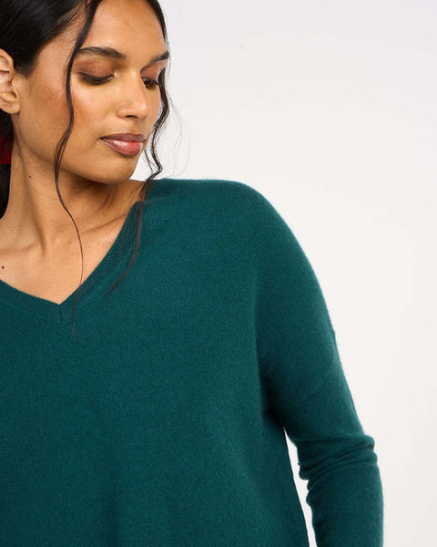 Monjakoe Cashmere V Neck Basilic