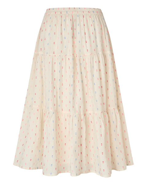 Morning Midi Skirt Creme Multi - shopatstocks