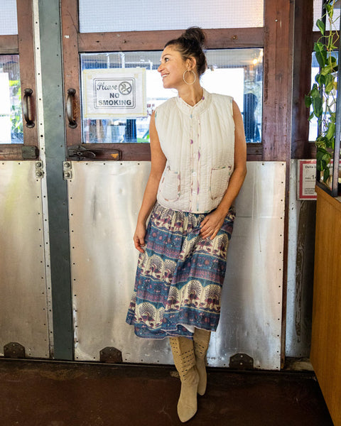 Myra Skirt Blue Print - shopatstocks