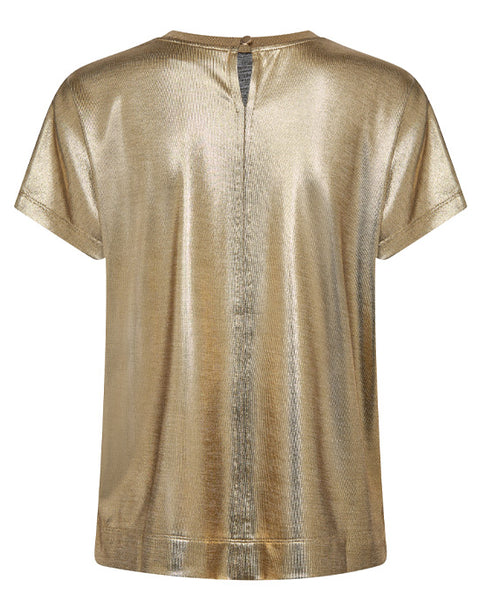 Nivola O-neck Metallic Tee Gold