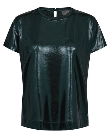 Nivola O-neck Metallic Tee Dark Pine