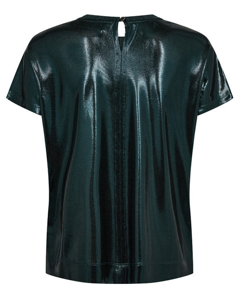 Nivola O-neck Metallic Tee Dark Pine