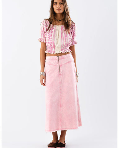 Normandie Maxi Skirt Pink