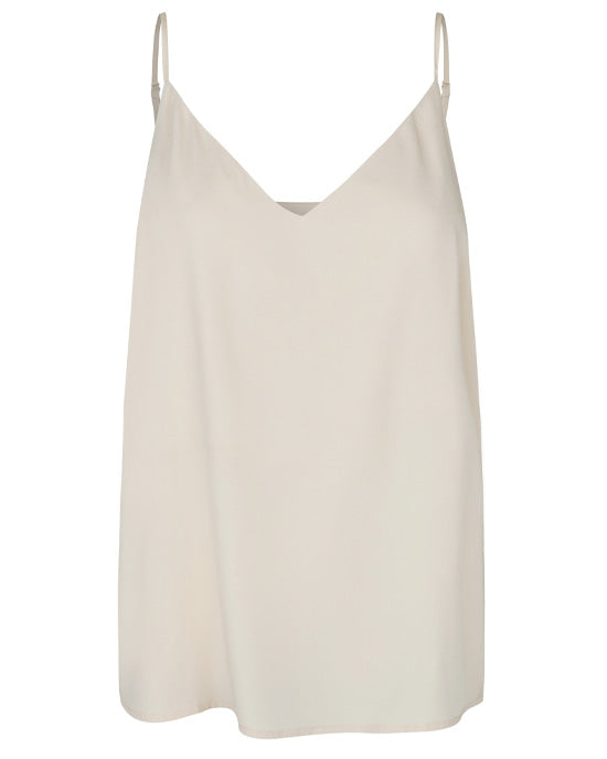 Octavie Silk Strap Top Cloud cream