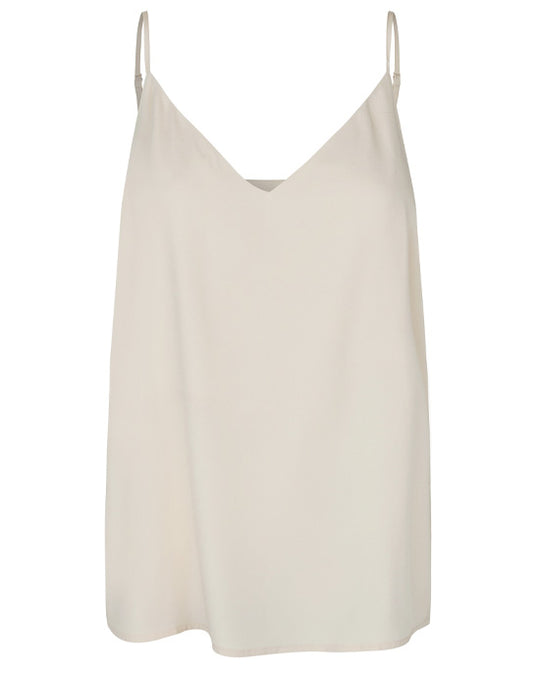 Octavie Silk Strap Top Cloud cream