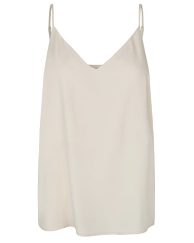 Octavie Silk Strap Top Cloud cream