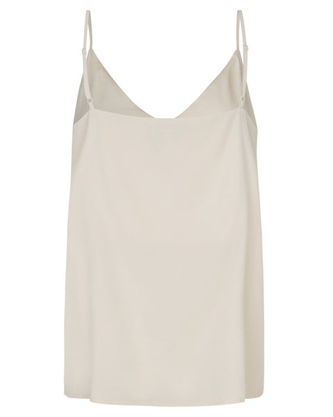 Octavie Silk Strap Top Cloud cream