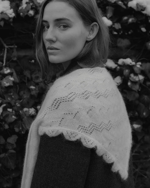 Opany Triangle Scarf Birch White