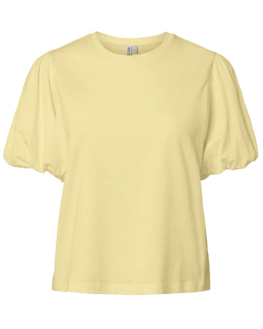 Pernilla Puff Sleeve Tee French Vanilla
