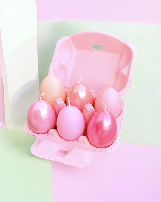 Dip Dye Eggs Pink Candles