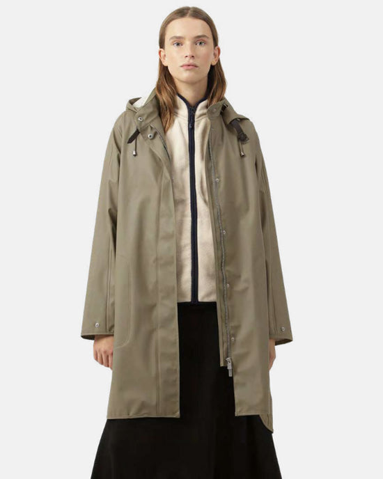 Light A-Line Raincoat Covert Green