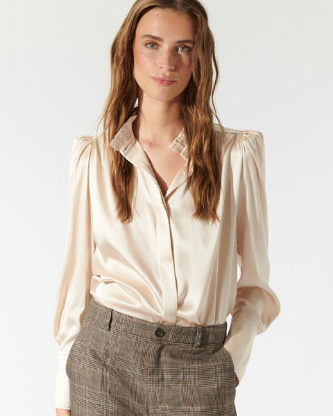 Roberta Silk Blouse Champagne