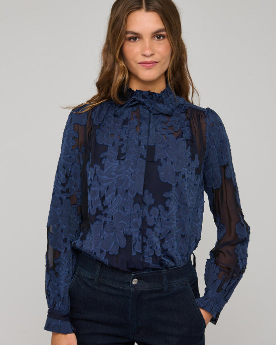 Rosita Blouse Flora Imperial Blue