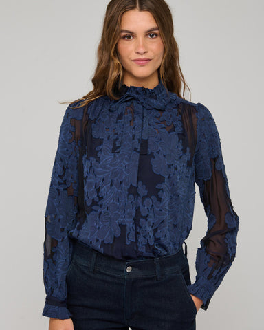 Rosita Blouse Flora Imperial Blue