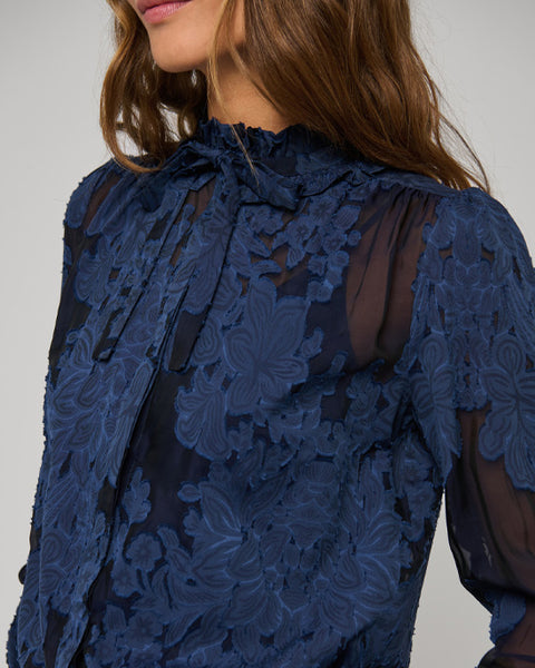 Rosita Blouse Flora Imperial Blue