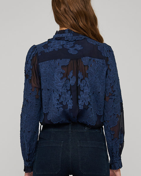Rosita Blouse Flora Imperial Blue