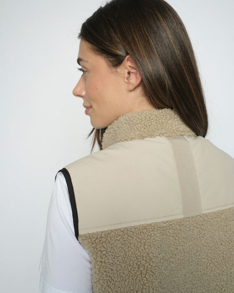 Rowe Eli Teddy Vest Feather Gray