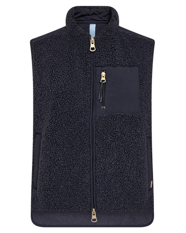 Rowe Eli Teddy Vest Salute Navy