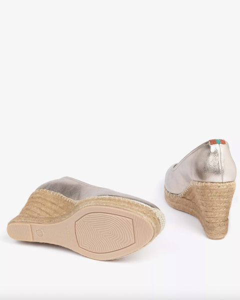 Scoop Leather Espadrille Champagne - shopatstocks