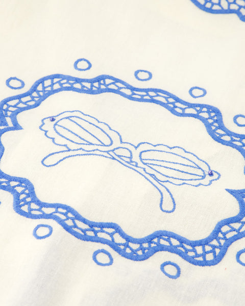 Serviette Blouse White/Blue - shopatstocks