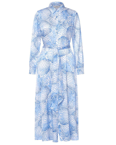 Smock Shirt Dress Waterfern Blue