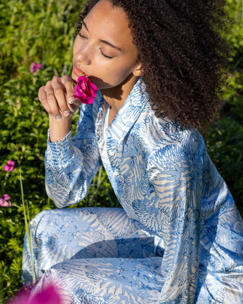 Smock Shirt Dress Waterfern Blue